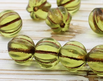 Green patina | Etsy patinated brass and green glass bead