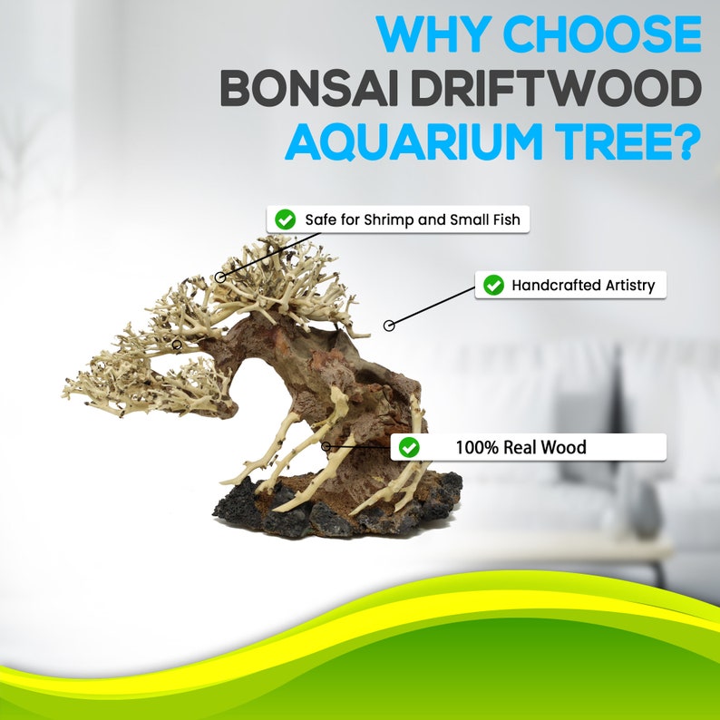 Bonsai Driftwood Aquarium Tree AWB 9 Inch Height Natural Etsy