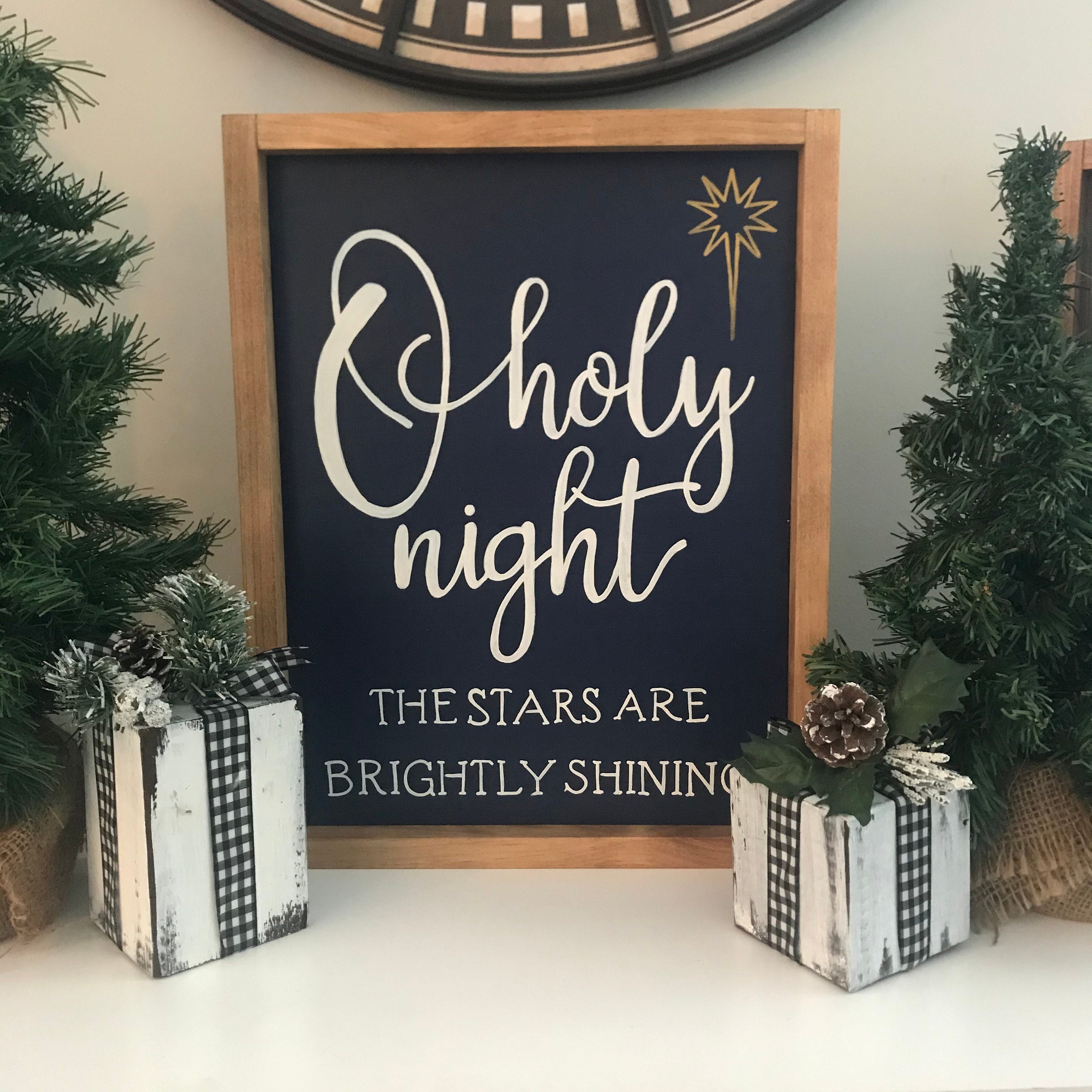 Oh Holy Night I 11x16 inch Wood Sign