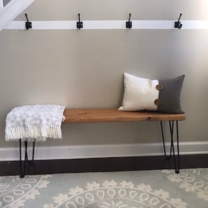 Wood Bench - Hairpin legs