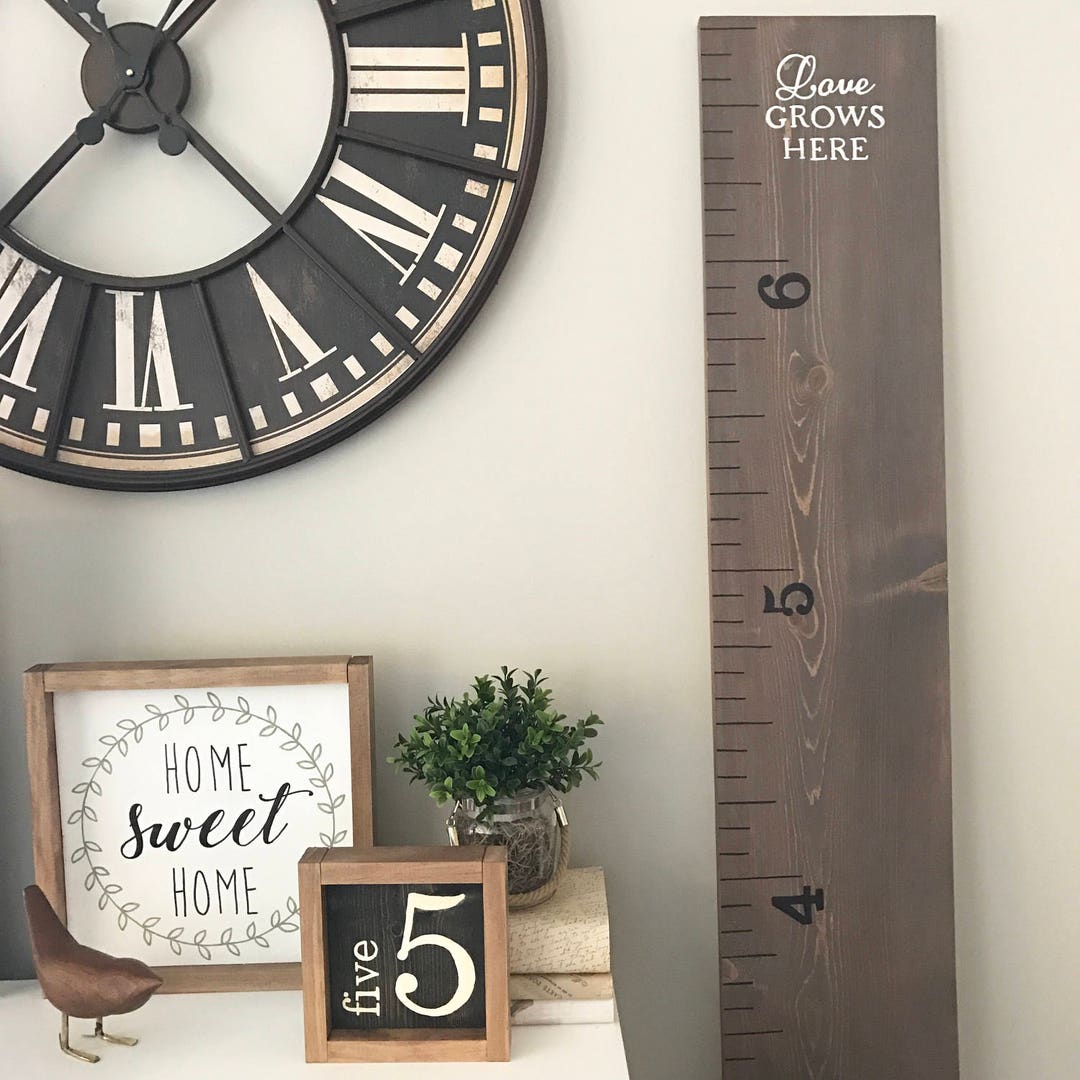 Wood Ruler Growth Chart Etsy