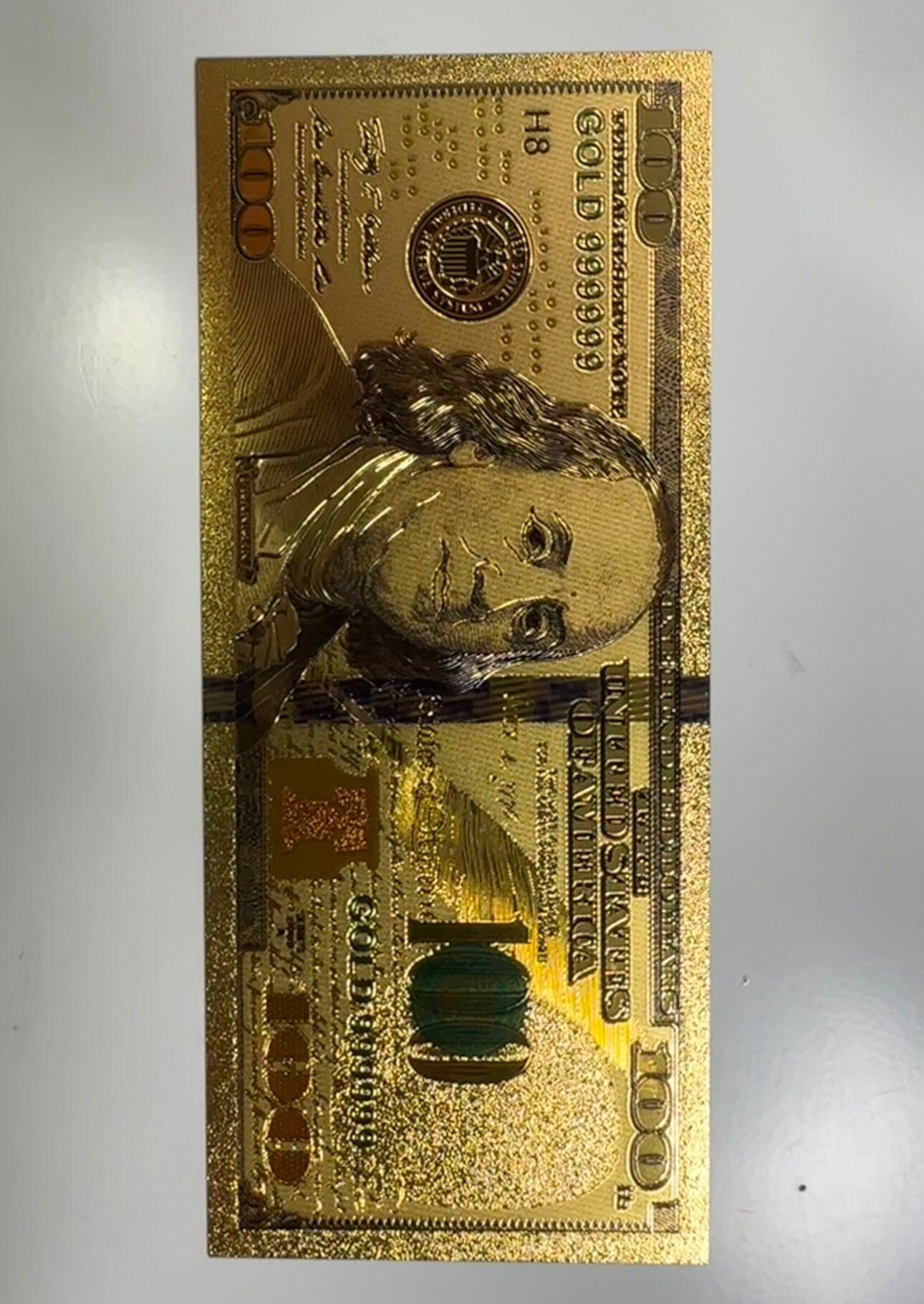 Bright Gold Plated Foil $100 Dollar Bill Sharp Bill! FREE SHIPPING USA  Seller