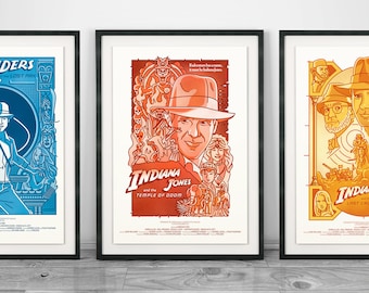 Indiana Jones Trilogy Posters Tribute Indiana Jones Trilogy Indy Alternative Movie Poster