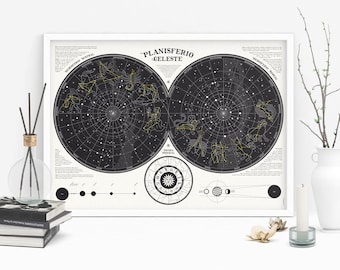 Planisphere Celeste Map · Zodiacal Planisphere · Decorative · Celestial Map Planisphere · Zodiac Astrology · Constellations