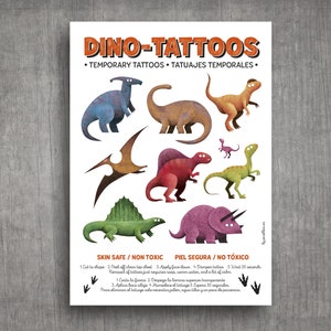 ANIMAL Temporary Tattoos for kids / Temporary tattoos for children Dinos / Animalignos image 3