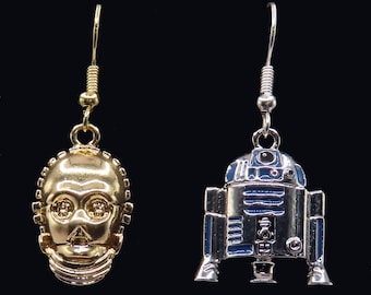 Star Wars C-3PO & R2-D2 Dangly Earrings: Officially Licensed Charms