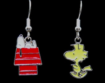 Snoopy & Woodstock Dangle Earrings: Officially Licensed Fun Fashion