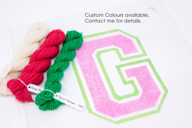 Needlepoint kit initial letter Monogram tapestry kit Etsy