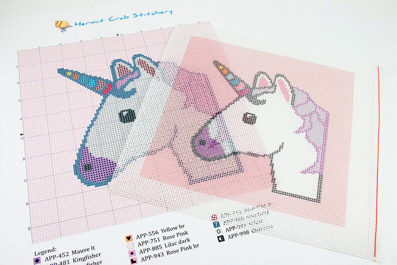 Unicorn Pillow Needlepoint Kit, Sozo DIY main image 1