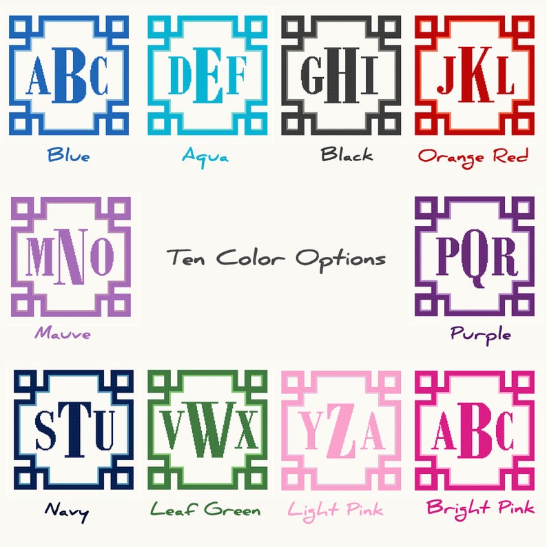 Monogram Needlepoint Pillow DIY Kit Custom Three Initial Etsy