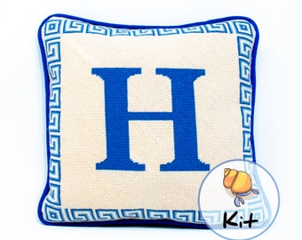Monogram needlepoint pillow hotsell