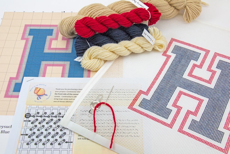 Needlepoint Kit Initial Letter Monogram Tapestry Kit Etsy