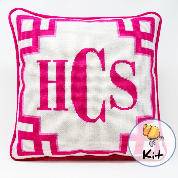 Monogram Needlepoint Etsy