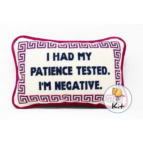 Custom Text DIY Needlepoint KIT : Personalize to Favorite Phrase, Handpainted Canvas & Wool, Good for Beginners
