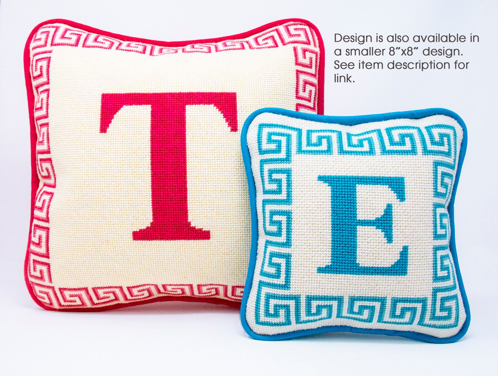 Initial Custom Needlepoint Kits Tapestry Pillow With Letter Etsy Canada