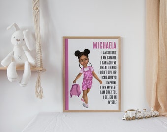 Digital Download Print Black Girl Magic African American Wall Art Afro Art Hair Black Woman Art FOR BROWN GIRLS 6