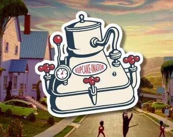 Universal Studios Cat in the Hat Movie Cupcake Machine Sticker | "Kupcake-Inator"