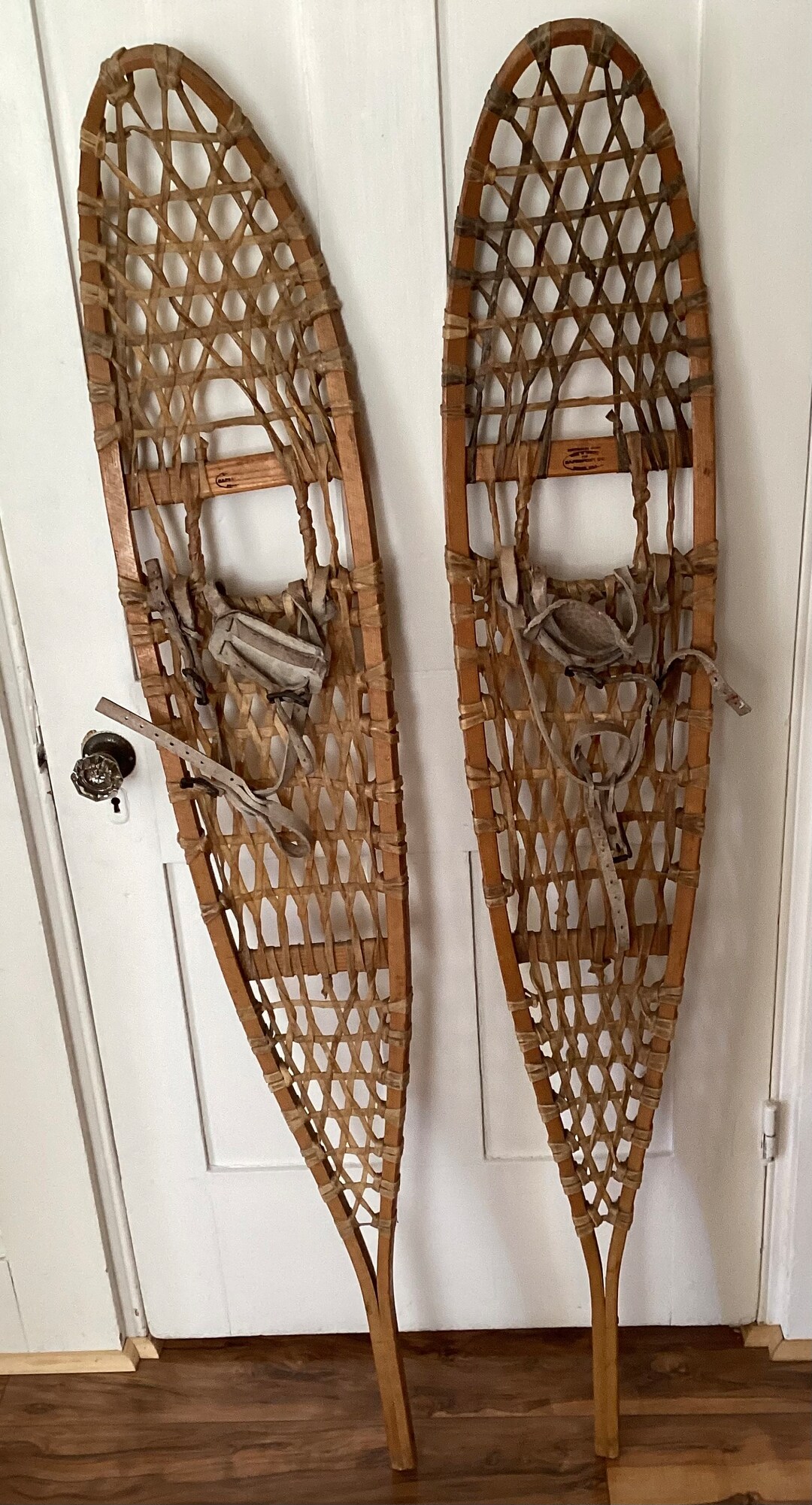 Vintage Northwoods Brand Military Pickerel Snowshoes 56x10 Etsy