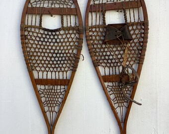 Antique Maine Snowshoes 43x13