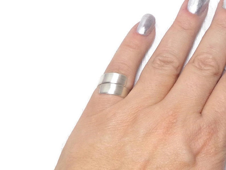 ring silver brushed Ring silver Adjustable ring men thumb ring unisex ring matte silver ring wedding ring women ring