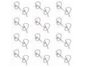Stainless earrings hooks 12 pairs set, steel earwires hypoallergenic, french style hooks, stainless earrings findings.