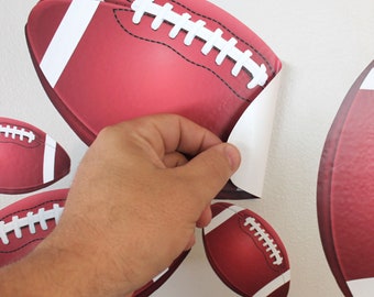 Football Wall Decals: Peel and Stick Sports Decor (Set of 23) - 0566