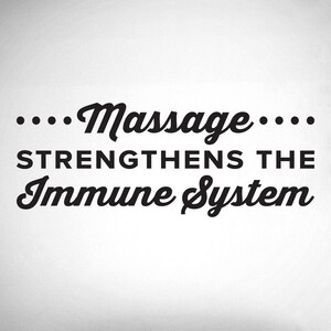 Massage Strengthens Immune System Wall Decal: Chiropractic Decor - 0376