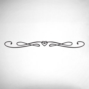Heart swirl design - 0158 - Home Decor - Wall Decor - Art