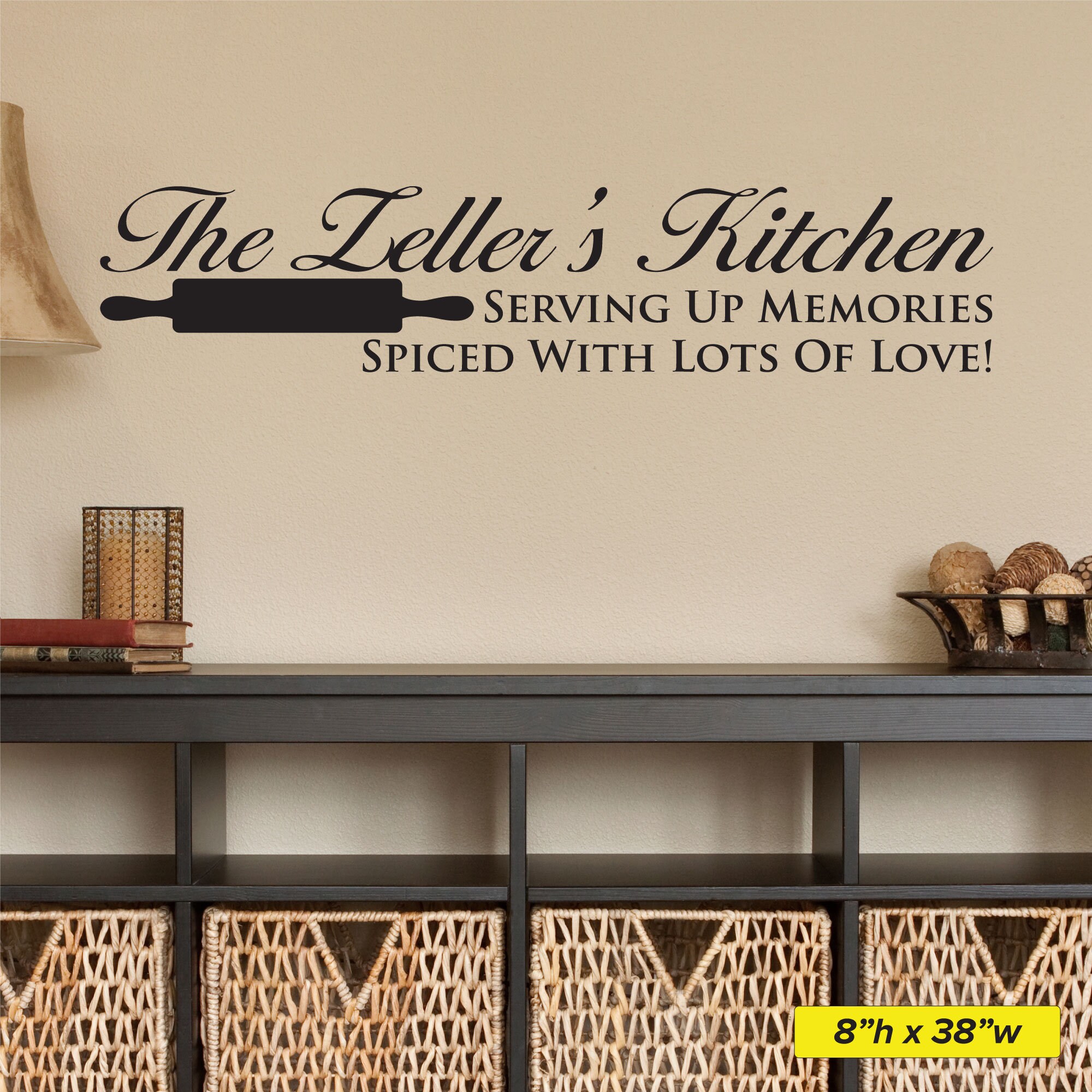 Family Name Kitchen Wall Decal 0144 Custom Kitchen Wall Etsy