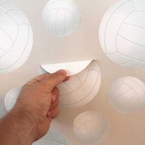Volleyball Wall Stickers, Qty 22, Volleyball Peel and Stick Wall Graphics, 0585, For smooth walls only