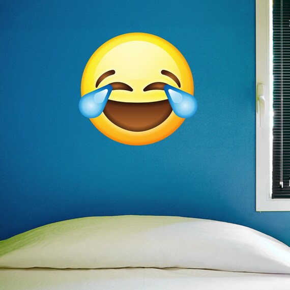 Large Emoji Wall Decal 28h X 29w Lmao Emoji Etsy