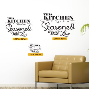 This Kitchen Is Seasoned With Love Wall Decal 0007 Kitchen Wall Decals Food Decals Home Decor Kitchen Decals Kitchen Decor Love image 2