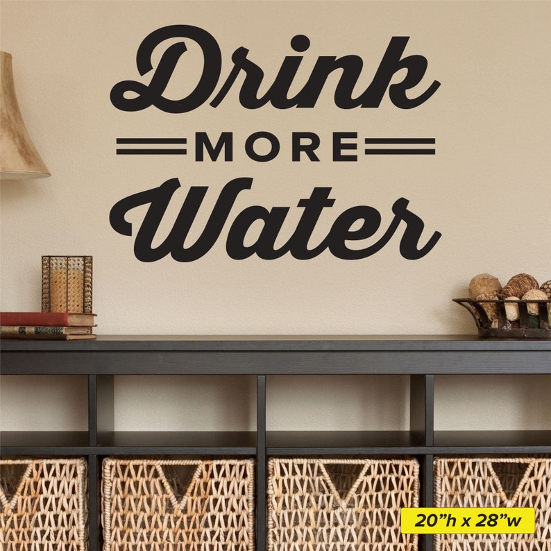 Drink More Water 0327 Hydration H2O Chiropractic Wall Hangings image 3