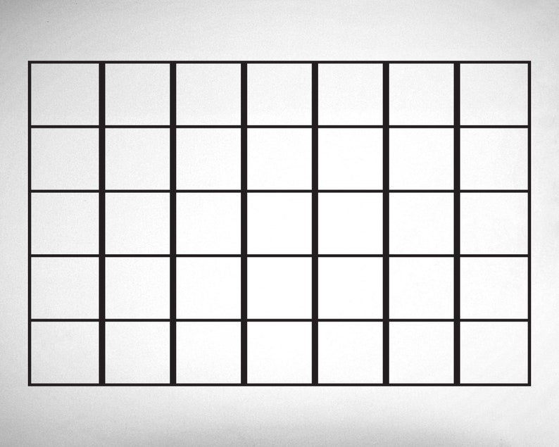 Grid Wall Decal 0238 Calendar Sticker Grid Planner Decal Etsy