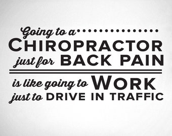 Chiropractor Back Pain Clinic Wall Art Decal - 0412
