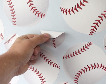 Baseball Wall Decals: Peel and Stick Graphics (Set of 22) - 0554