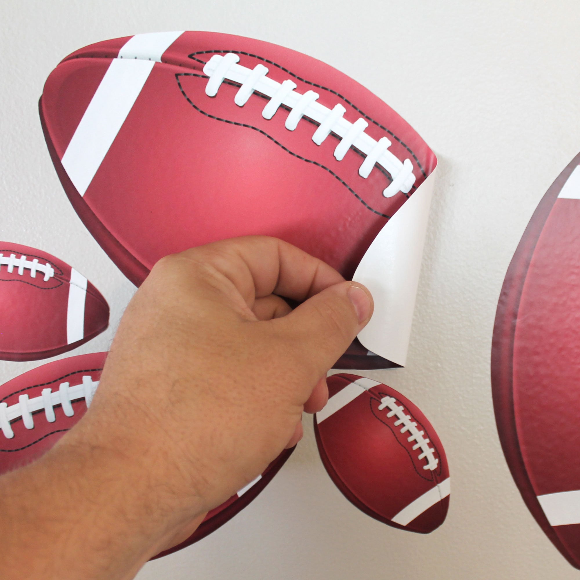 Football Wall Stickers Qty 23 Football Peel and Stick Wall Etsy