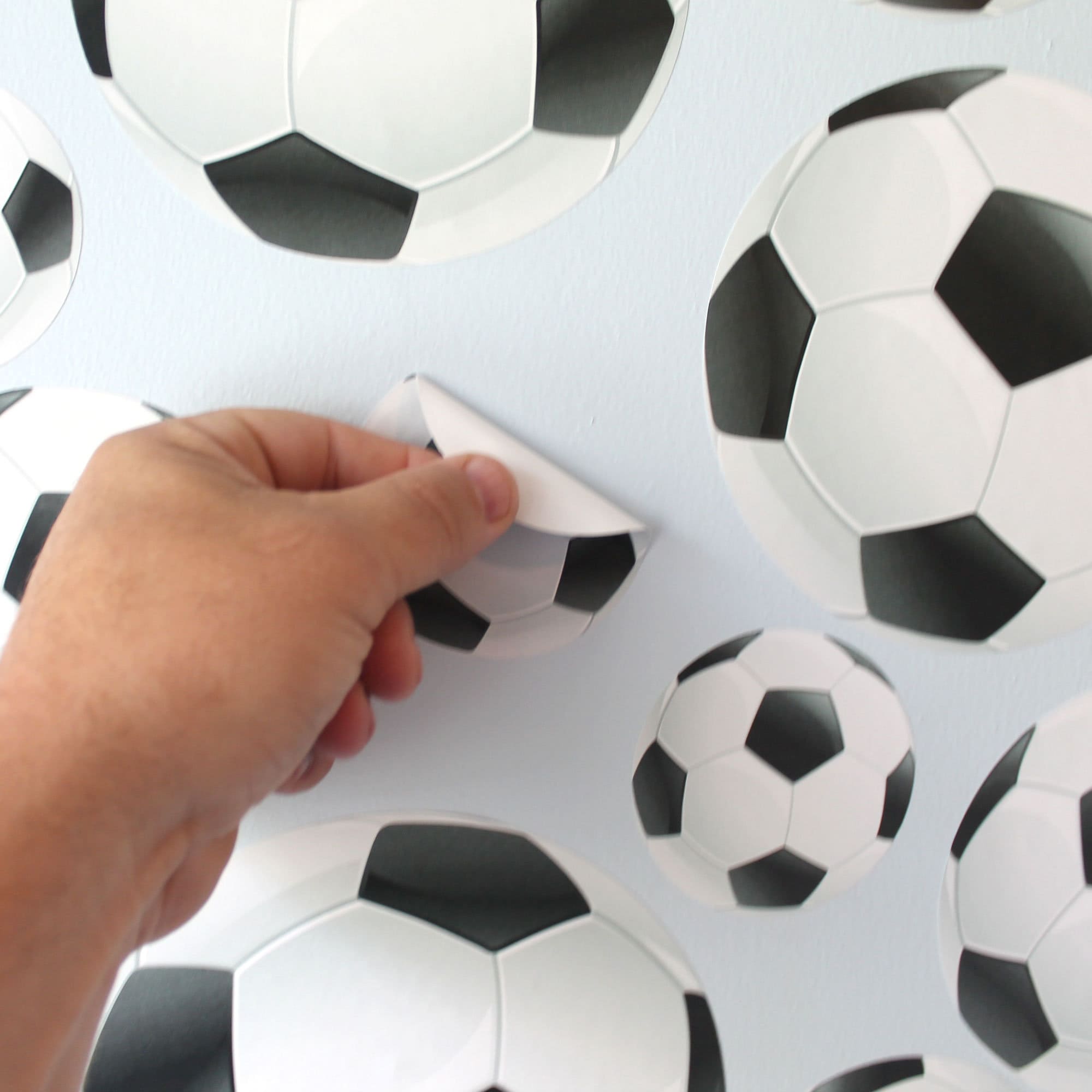 Soccer Ball Wall Decals: Peel and Stick Graphics, Set of 22 - 0573