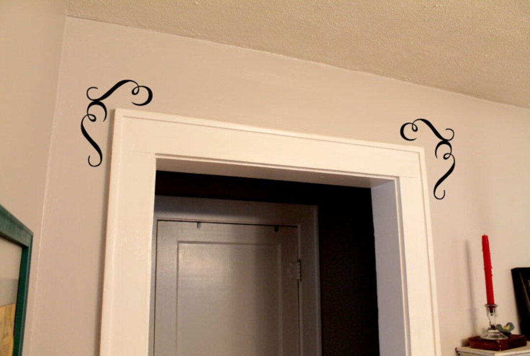 Decorative Door Frame Design Decal 0100 Door Frame Wall Etsy