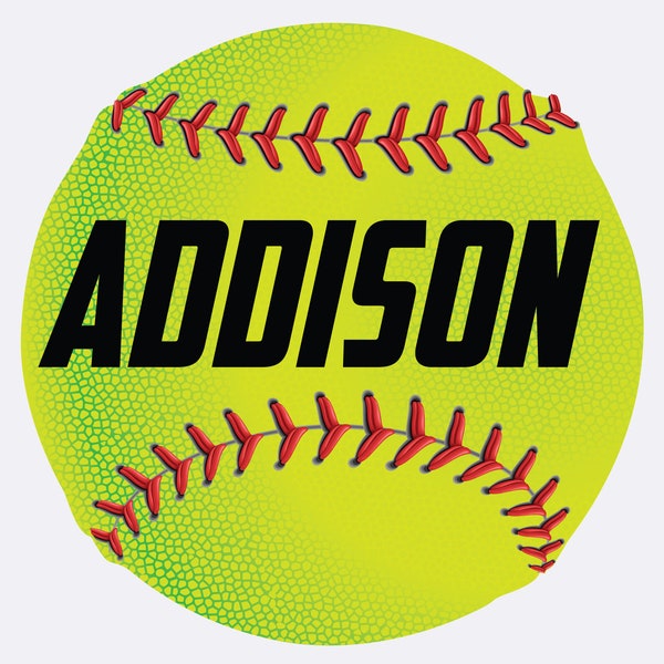 Softball Wall Decal Etsy