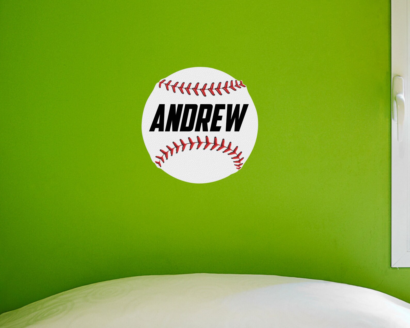 Custom Baseball Wall Decal Custom Name 19x19 0602 For Etsy