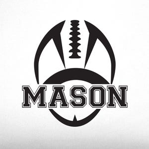 Custom Football Name Wall Decal, 0119, Personalized Football Name Wall Decal,Boys Room Vinyl Lettering, Custom Name