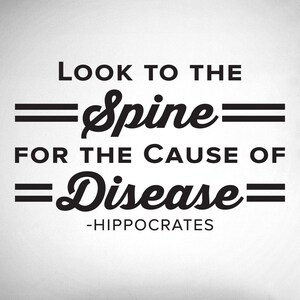 Look To The Spine For The Cause Of Disease - Hippocrates - 0404 - Chiropractic Wall Hangings - Massage Therapy