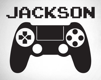 Video Game Controller Wall Decal - 0415 - Gamer, Controller Decal