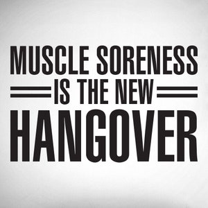 Muscle Soreness Wall Decal - 0396 - Gym, Fitness, Exercise, Working Out, Lifting, Weights