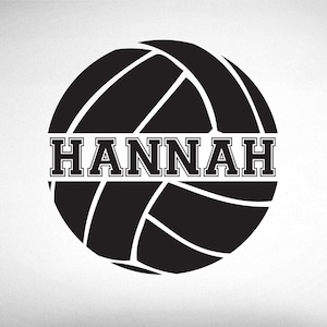 Personalized Volleyball Wall Decal: Custom Name, Girls Room Decor