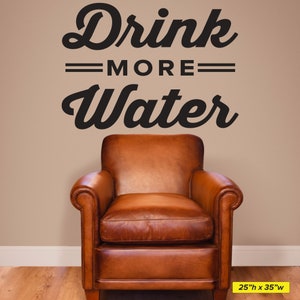 Beba más agua 0327 Hidratación H2O Tapices de pared quiroprácticos imagen 4