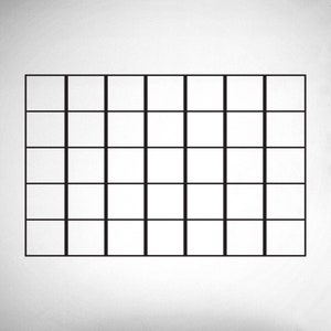 Grid Wall Decal - 0238- Calendar Sticker Grid - Planner Decal Grid