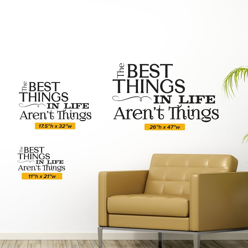 Best Things in Life Arent Things Wall Decor 0029 Wall Etsy
