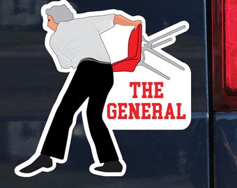 Throwing Chair Sticker, Decal - 0718